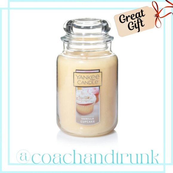 22 OZ Yankee Candle Vanilla Cupcake Jar Candle NWT - Picture 1 of 7